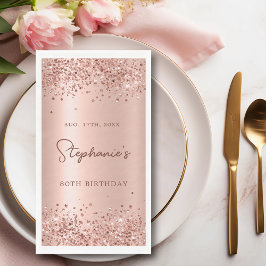 Ro Glitter Foil 80 Birthday Monogram Pappersservett