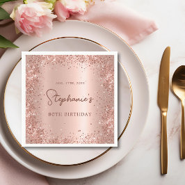 Ro Glitter Foil 80 Birthday Monogram Pappersservett
