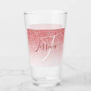 Ro Glitter Guld Ombre Modern Monogram Glaskopp