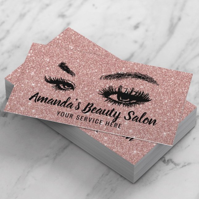 Ro Glitter Lash & Brows Makeup Artist Visitkort (Skapare uppladdad)