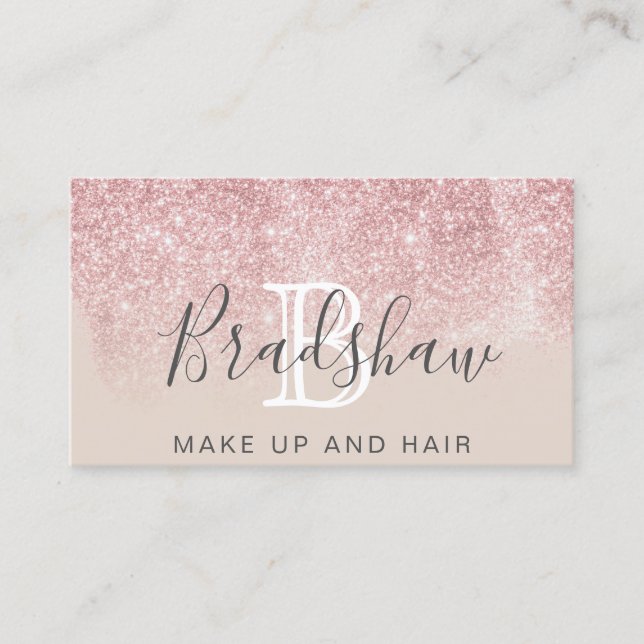 Ro Glitter Makeup Artist Hair Salon Visitkort (Framsida)