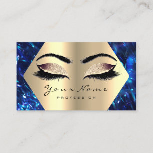 Ro Glitter Makeup Artist Lash Blue Navy Visitkort
