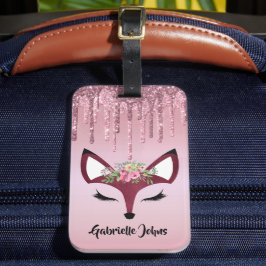 Ro Glitter, målningsflickfox Bagagebricka