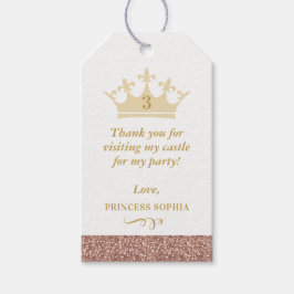 Ro Glitter Princess Krona Favor Presentetikett