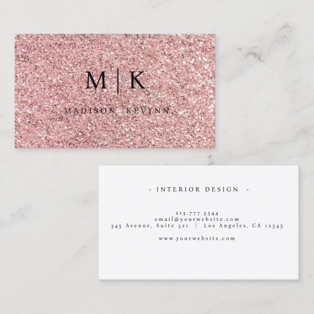 Ro Glitter Visitkort (Fram/baksida)