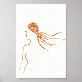 RO GLITTER WOMAN BODY BEAUTY HAIR LASHES POSTER