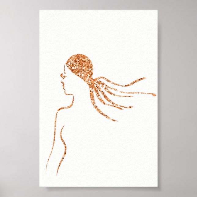 RO GLITTER WOMAN BODY BEAUTY HAIR LASHES POSTER (Framsidan)