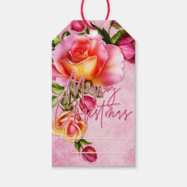 Ro God jul Rosa Presentetikett