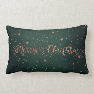 Ro Gol Rosa Woodland Grönt God jul Lumbarkudde