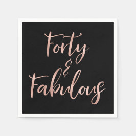 Ro Gold Foil 4ty | 40 och Fabulous Pappersservett