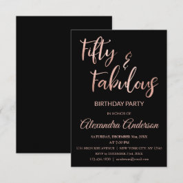 Ro Gold Foil Femty och Fabulous Inbjudningar