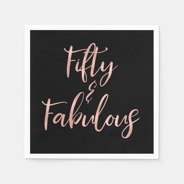 Ro Gold Foil Femty och Fabulous Pappersservett (Framsidan)