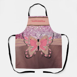 Ro Gold Foil Glittery Butterfly Bow Girly Namn