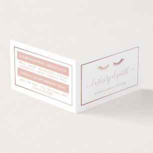 Ro Gold Foil Lash Beauty Makeup Artist Loyalty Visitkort