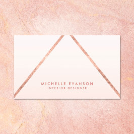 Ro Gold Foil Linjer Rosa Ombre Elegant Visitkort