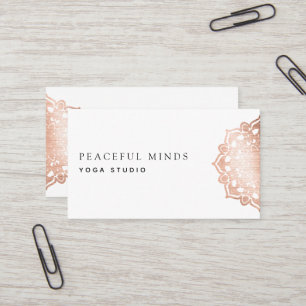 Ro Gold Foil Mandala Yoga Instructor Visitkort