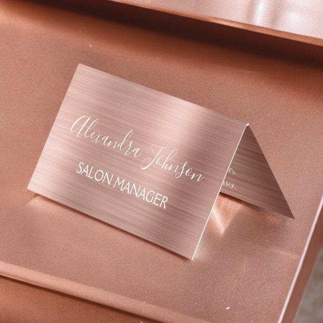 Ro Gold Foil | Modern för  Rosa Visitkort (Skapare uppladdad)