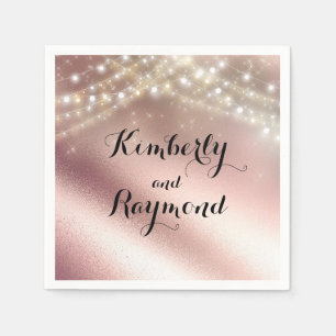 Ro Gold Foil och Ljus Dreamy Romantic Pappersservett