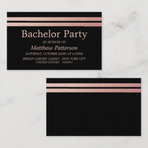 Ro Gold Foil Rand Bachelor Party Biljett