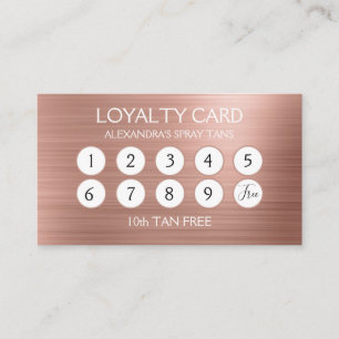 Ro Gold Foil   Slå av  Rosa Foil Loyalty Lojalitetskort