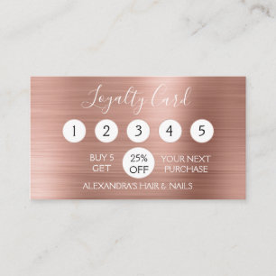 Ro Gold Foil   Slå av  Rosa Foil Loyalty Lojalitetskort