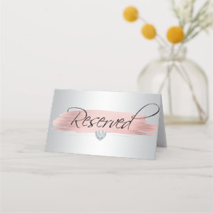 Ro Gold Foil White Black RESERVED Sign Placeringskort