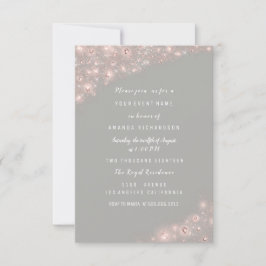 Ro Grått Glitter Möhippa Birthday Sweet Inbjudningar