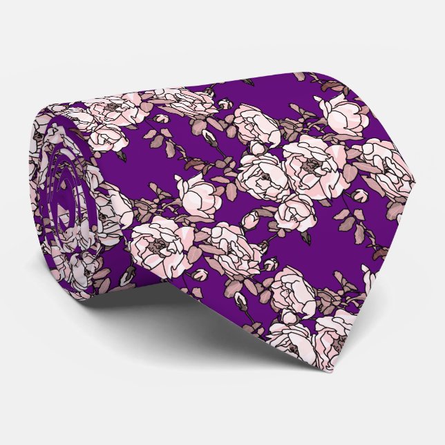 Ro Gren Lila Rosa Neck Tie Slips (Rullad)