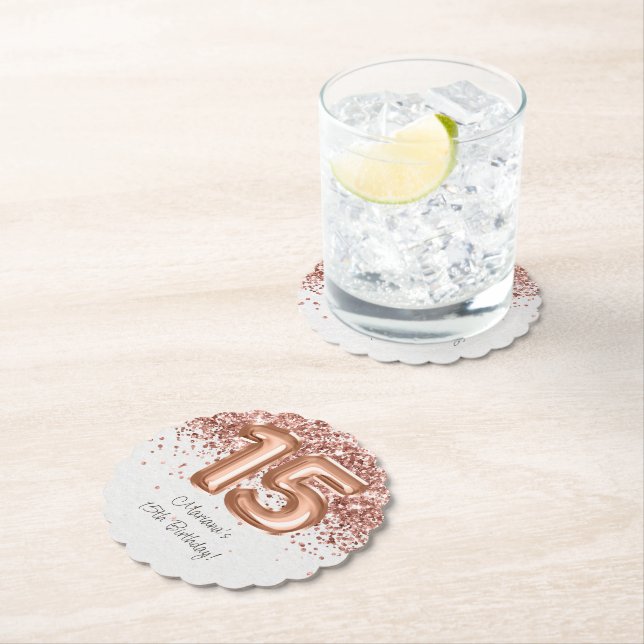 Ro Guld 15:e Födelsedagsfesten Underlägg Papper (Insitu)