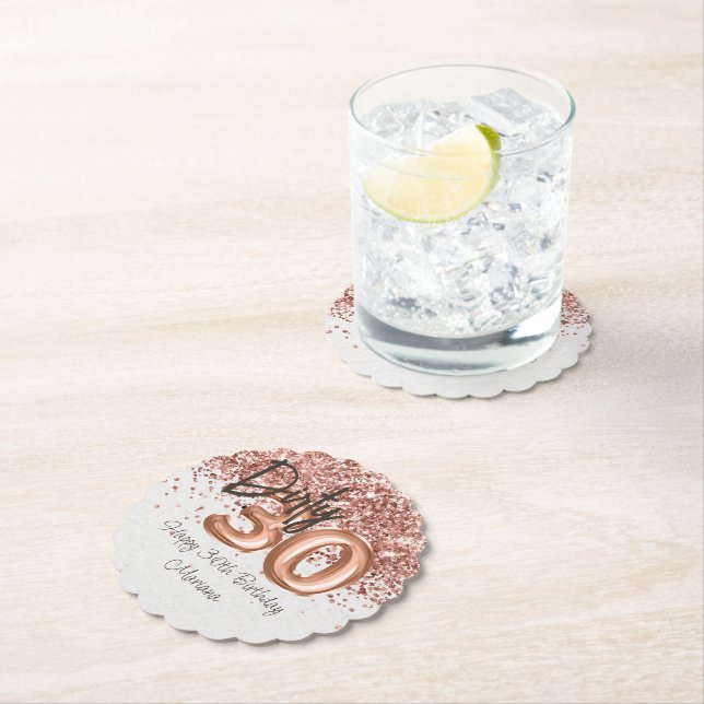 Ro Guld 30års födelsedag Party Underlägg Papper (Insitu)