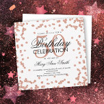 Ro Guld 50:e födelsedag Glitter Konfetti White Inbjudningar<br><div class="desc">Elegant 50:e födelsedag med vitinbjudan Ro Faux Glitter Confetti Guld. Underbar i 50 födelsedagsfester eller mer!</div>