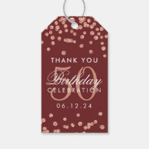 Ro Guld 50 födelsedagskonfetti Burgundy, Tack