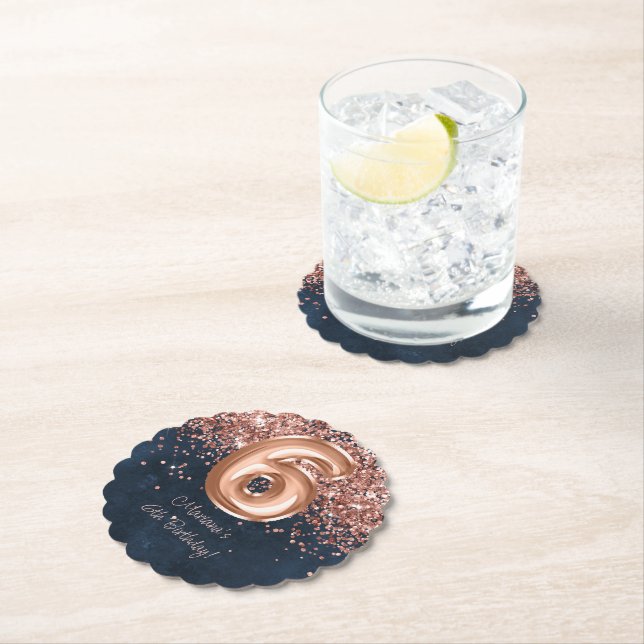 Ro Guld, 6e havets  Födelsedagsfest Underlägg Papper (Insitu)