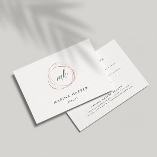 Ro Guld Abstrakt Monogram Logotyp Gift-certifikat