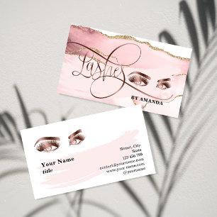 Ro Guld Agate Makeup Eyebrow Öga Lash Visitkort