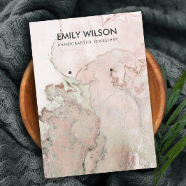  RO GULD AGATE MARBLE EARRING VISNING CARD VISITKORT