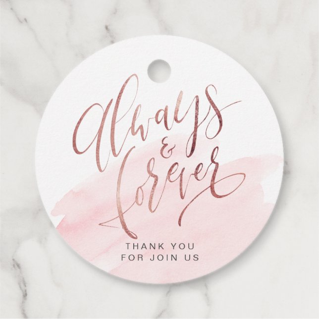 Ro Guld  alltid och för Bröllop Gåvor Etiketter (Baksida)