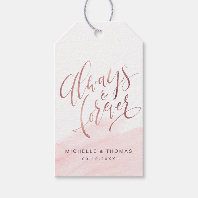 Ro Guld  alltid och för Bröllop Presentetikett (Framsidan)