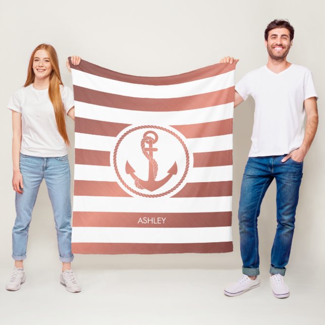 Ro Guld Anchor Fleecefilt (På plats)