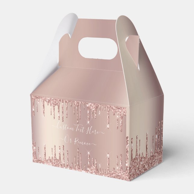 Ro Guld Anpassningsbar Glitter, textutfall eller f Presentaskar (Framsidan Sidan)