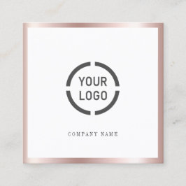 Ro guld anpassningsbar gräns logotyp professionell fyrkantigt visitkort