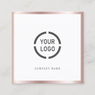 Ro guld anpassningsbar gräns logotyp professionell fyrkantigt visitkort