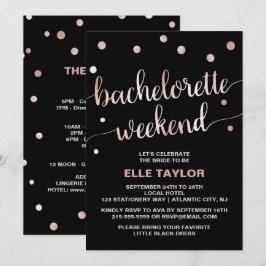 Ro Guld Bachelorette Helg med Italien Inbjudningar