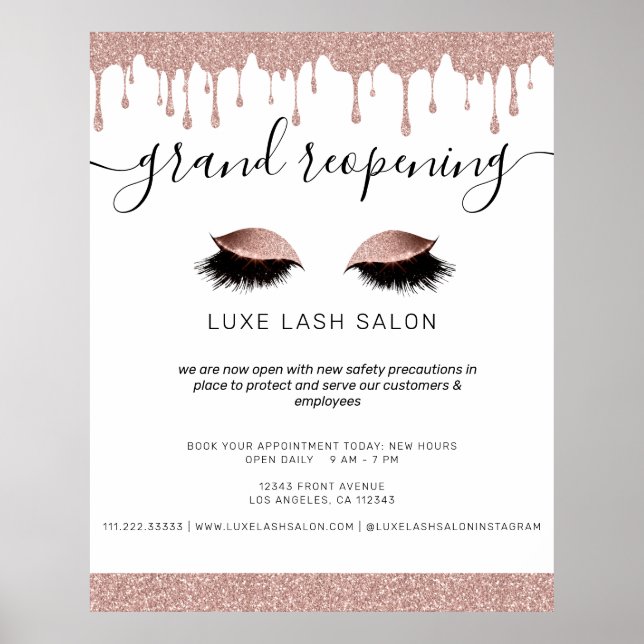 Ro Guld Beauty Salon Reopen Covid Safety Poster (Framsidan)
