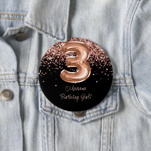 Ro Guld Black 3rd Birday Party Knapp
