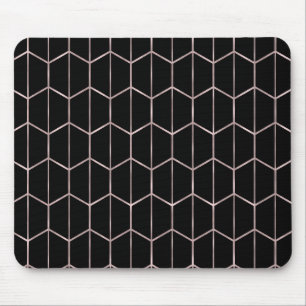 Ro Guld & Black Chic Hexagon Geometric Glam Musmatta