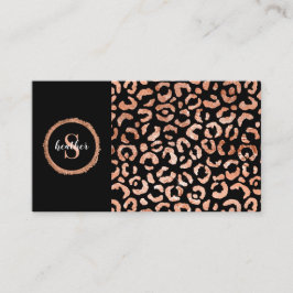 Ro Guld Black Leopard Cheetah Beauty Salon Visitkort
