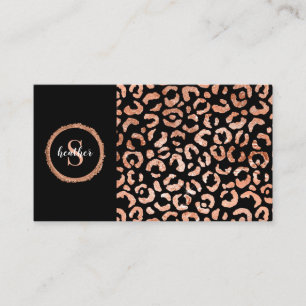 Ro Guld Black Leopard Cheetah Beauty Salon Visitkort
