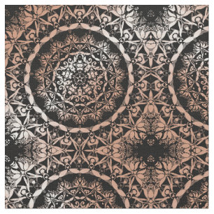 Ro Guld Black Mandala Mönster Tyg