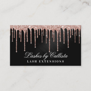 Ro Guld Black Metallic Glitter Drives Lash Visitkort
